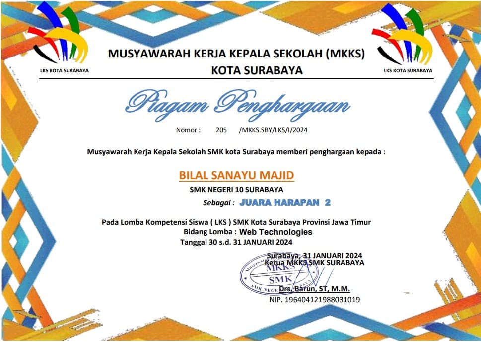 Juara Harapan 2 — LKS Web Technologies