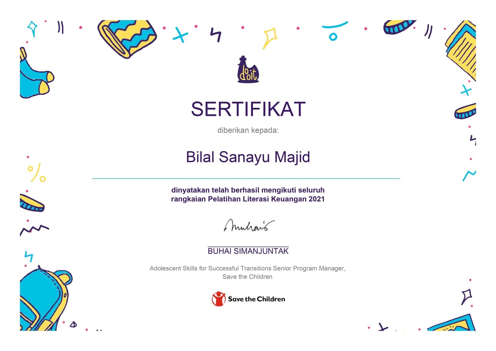 Dooit — Certificate