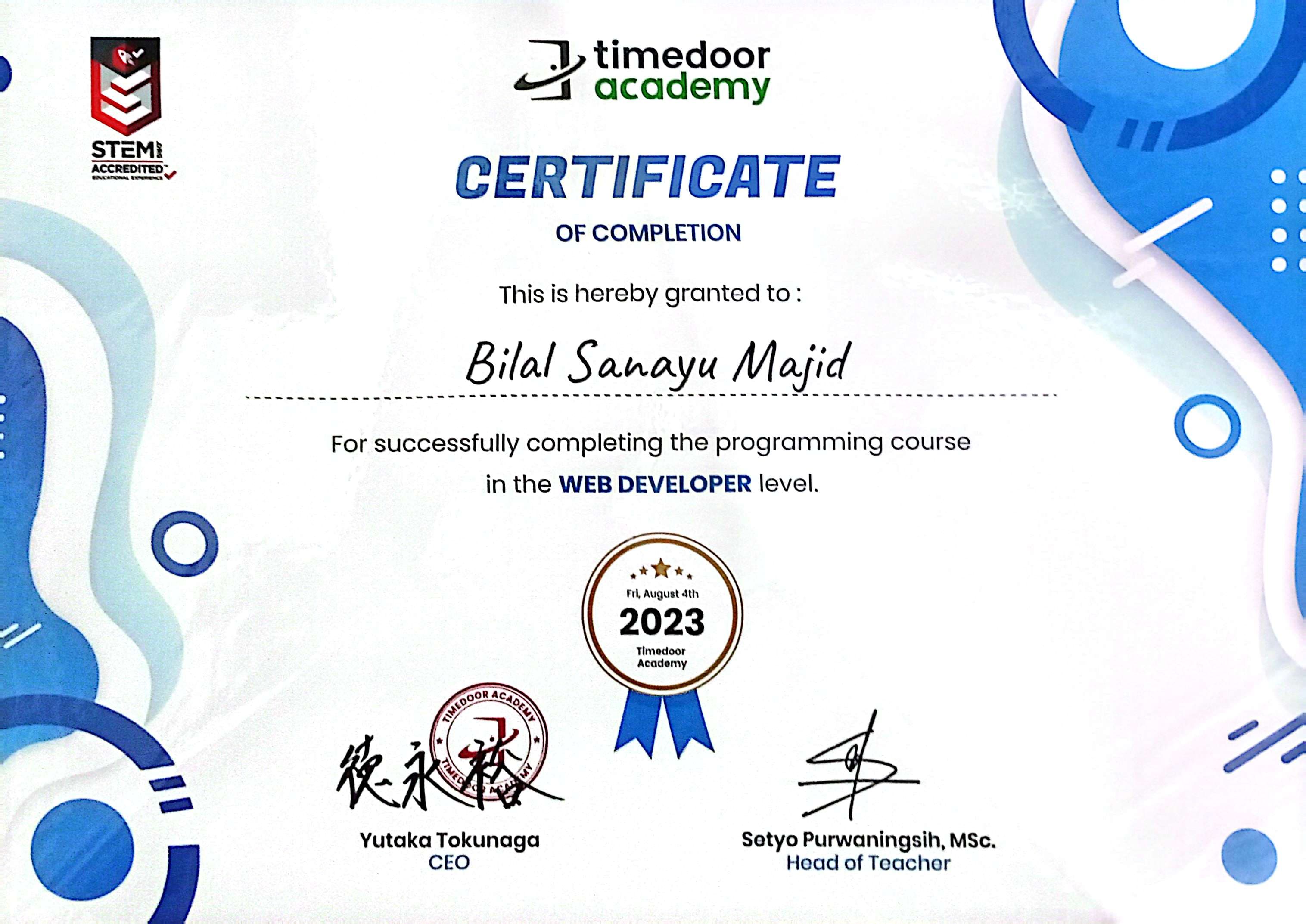 Timedoor — Web Developer